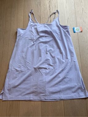 NWT Columbia Pleasant Creek Stretch Dress 2X Lavender Built-In Shorts Omni-Shade